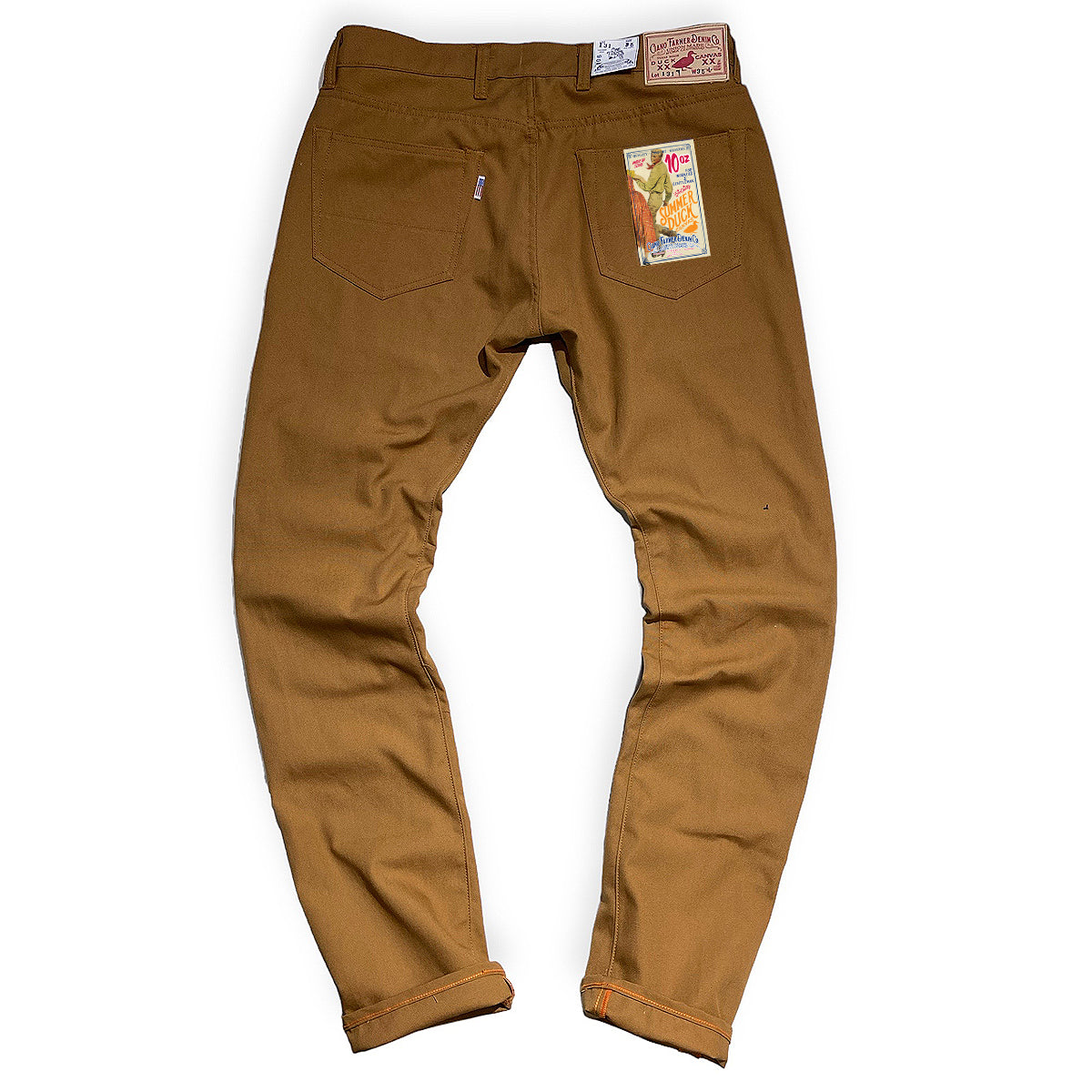 #131 10oz Duck Canvas Ochre 5 POCKET Version 901 SLIM FIT