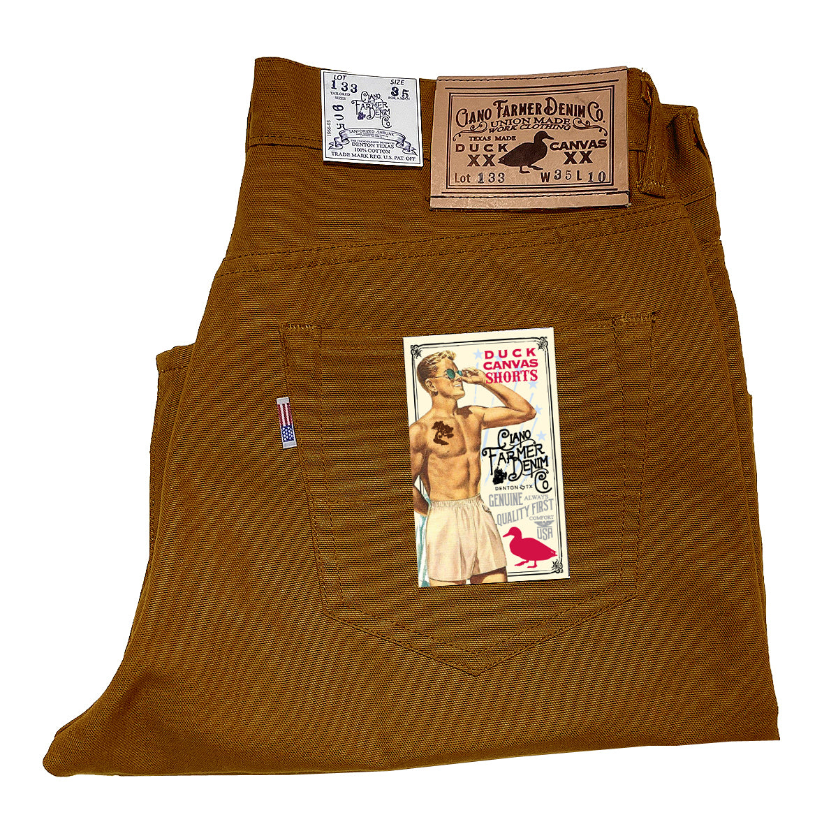 12oz Duck Canvas OCHRE 5 POCKET Version SHORTS 905 FIT