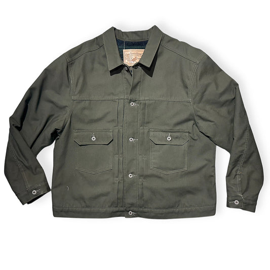 OPSTK Size 3XL Regular Fit -12oz Moss Green Duck Canvas Type II Jacket Wool Lined Full