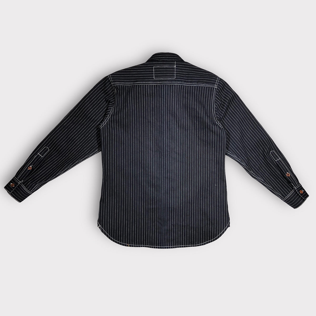 Classic Fit Indigo Striped Workshirt