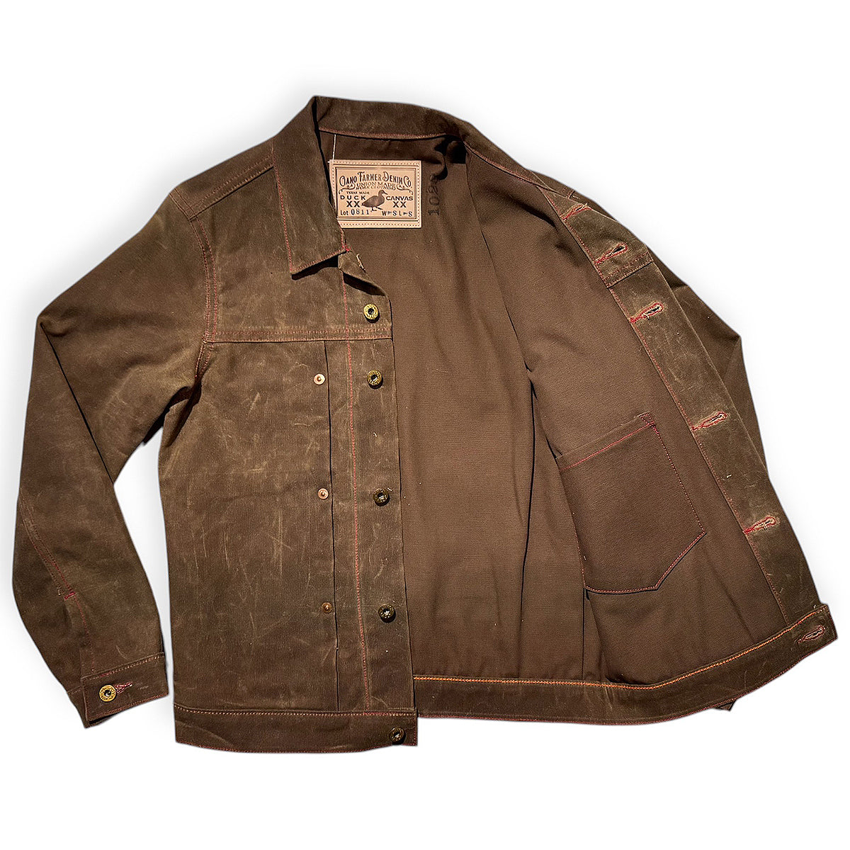 OPSTK Size SML SLIM Fit -  #3006 18oz NutMeg Brown Wax Duck Canvas William Harris Ranch Jacket