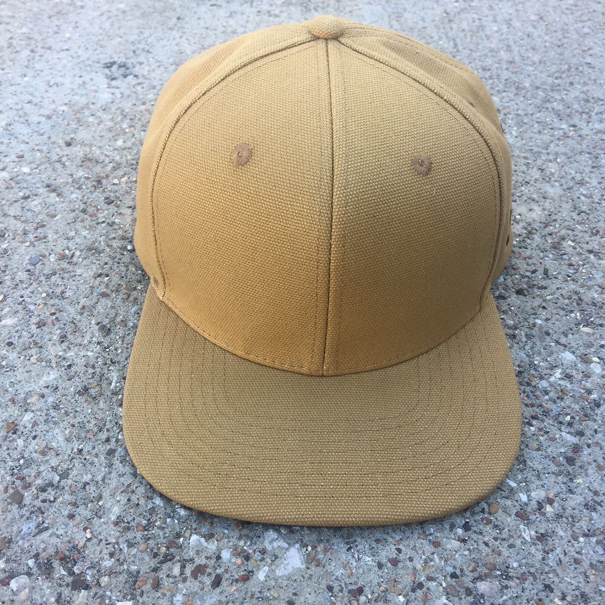 15oz USA Duck Canvas Snapback HAT Blank LITE OCHRE