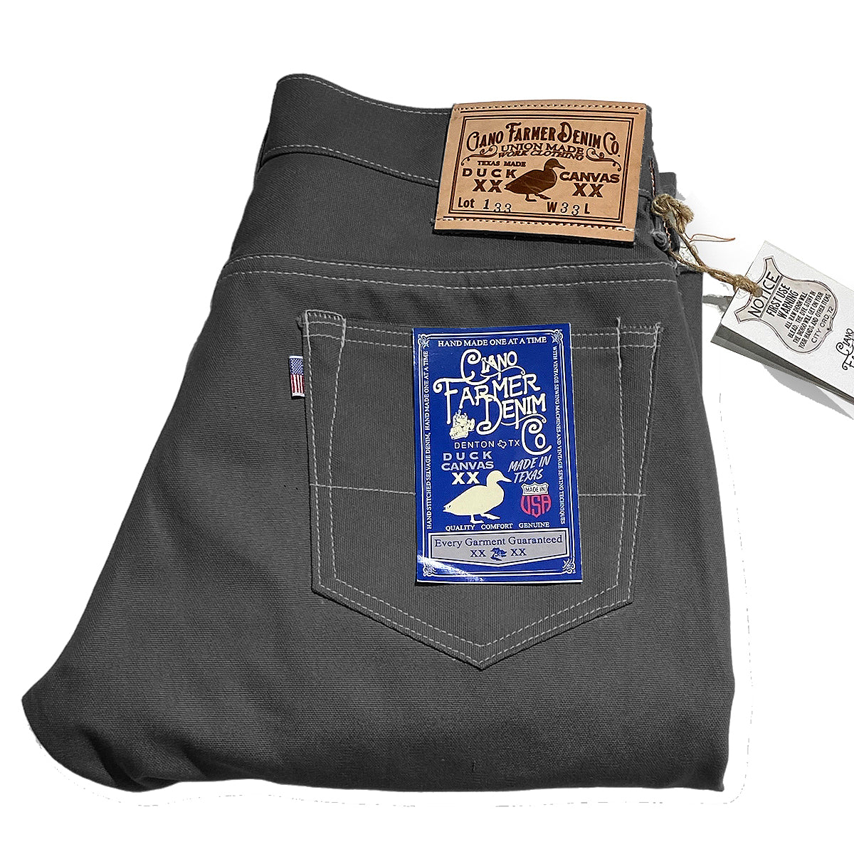 12oz Duck Canvas Gray 5 POCKET Version