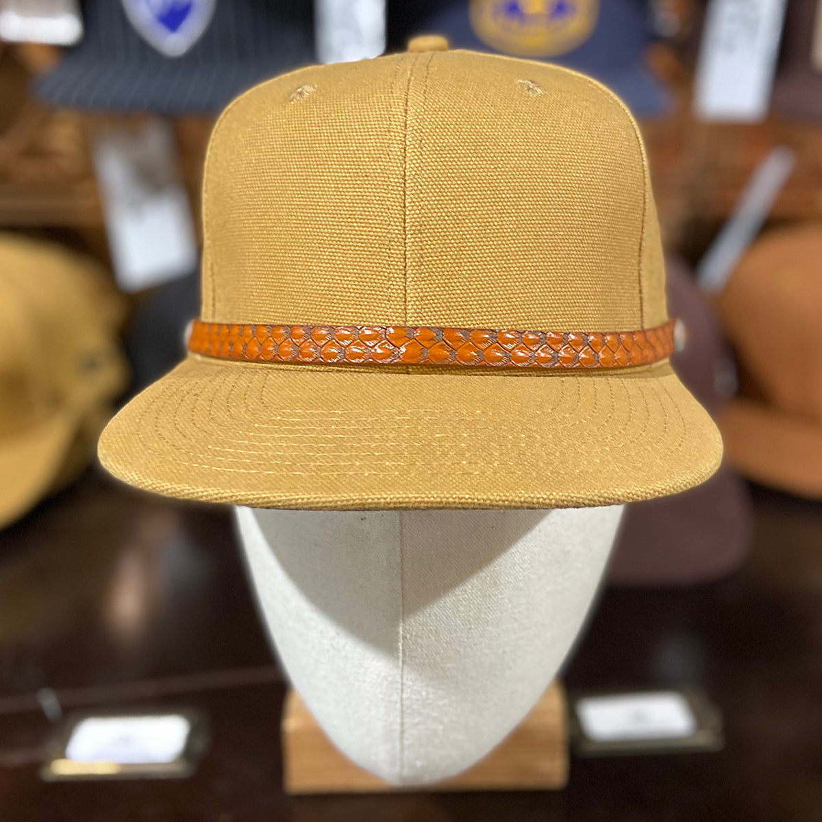 18oz USA Duck Canvas The Original " Snapbrero™ " Hat Lite Ochre