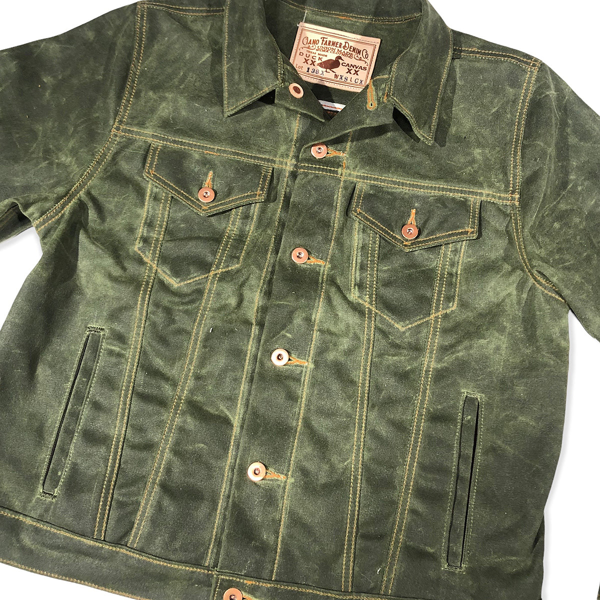 #3006 1967 Type III Modify Jacket 18oz Wax Duck Canvas MOD GREEN