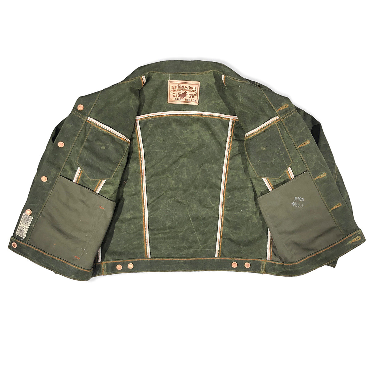 #3006 1967 Type III Modify Jacket 18oz Wax Duck Canvas MOD GREEN