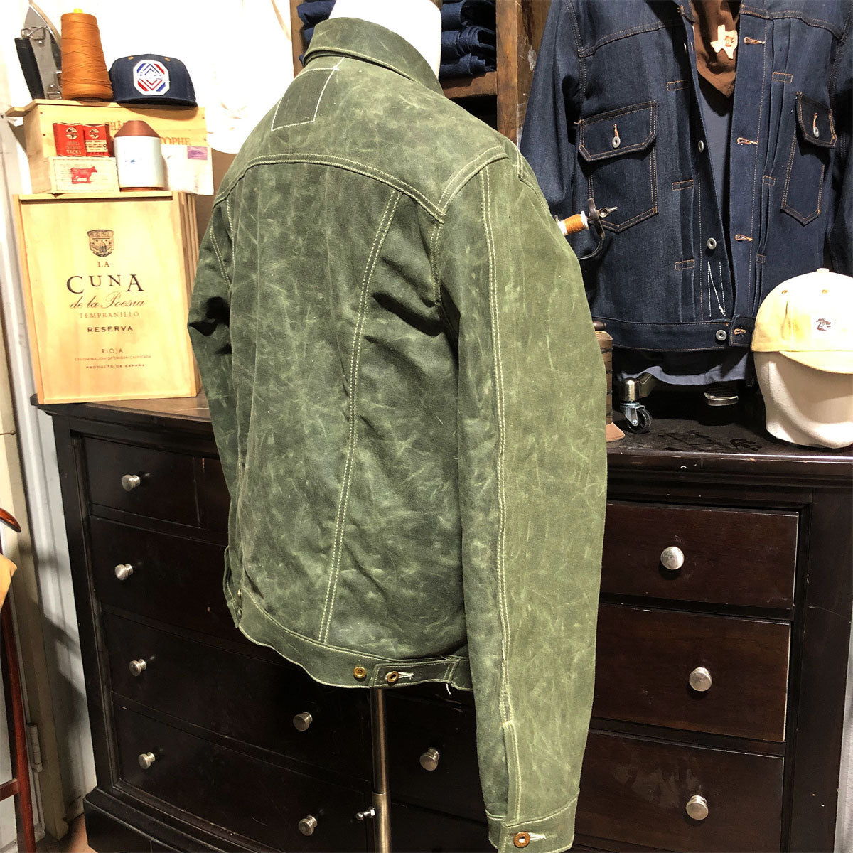 #3006 1967 Type III Modify Jacket 18oz Wax Duck Canvas MOD GREEN