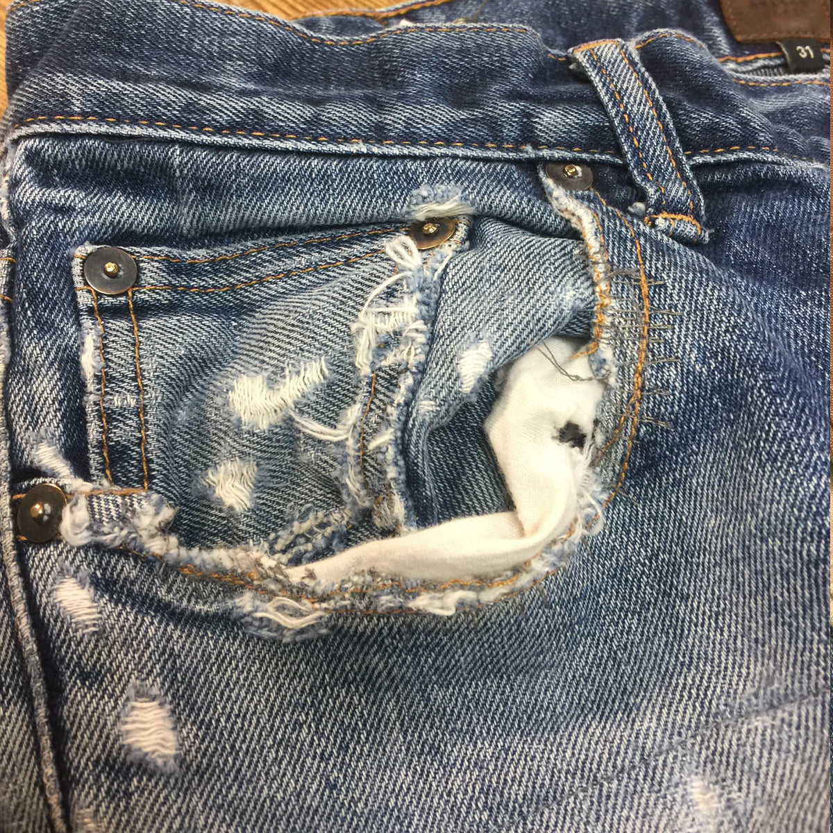 DENIM Repair. Pocket and Pocket Bag Repair