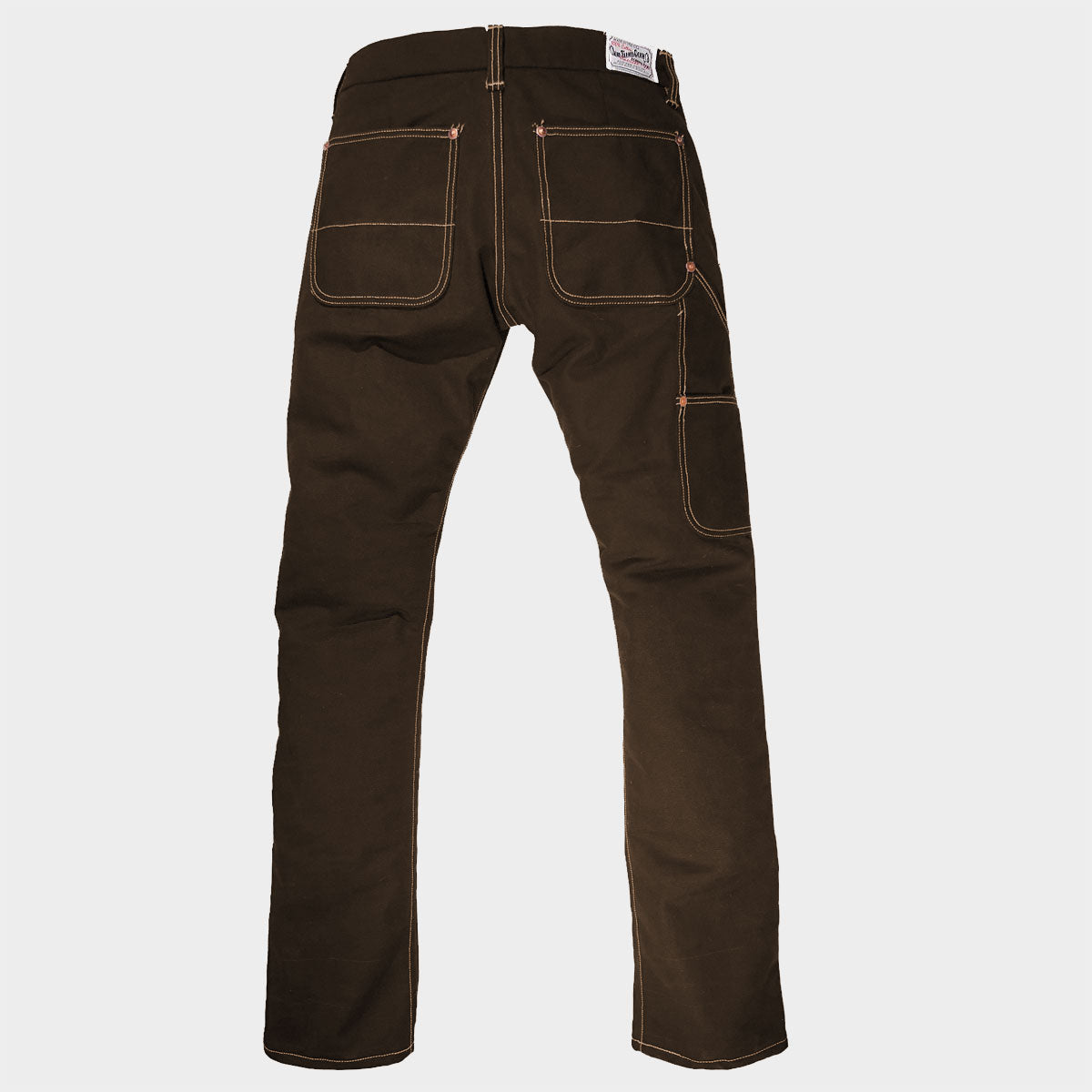 18oz Duck Canvas Brown FIELD HAND Chino [ Back Patch Pockets ]