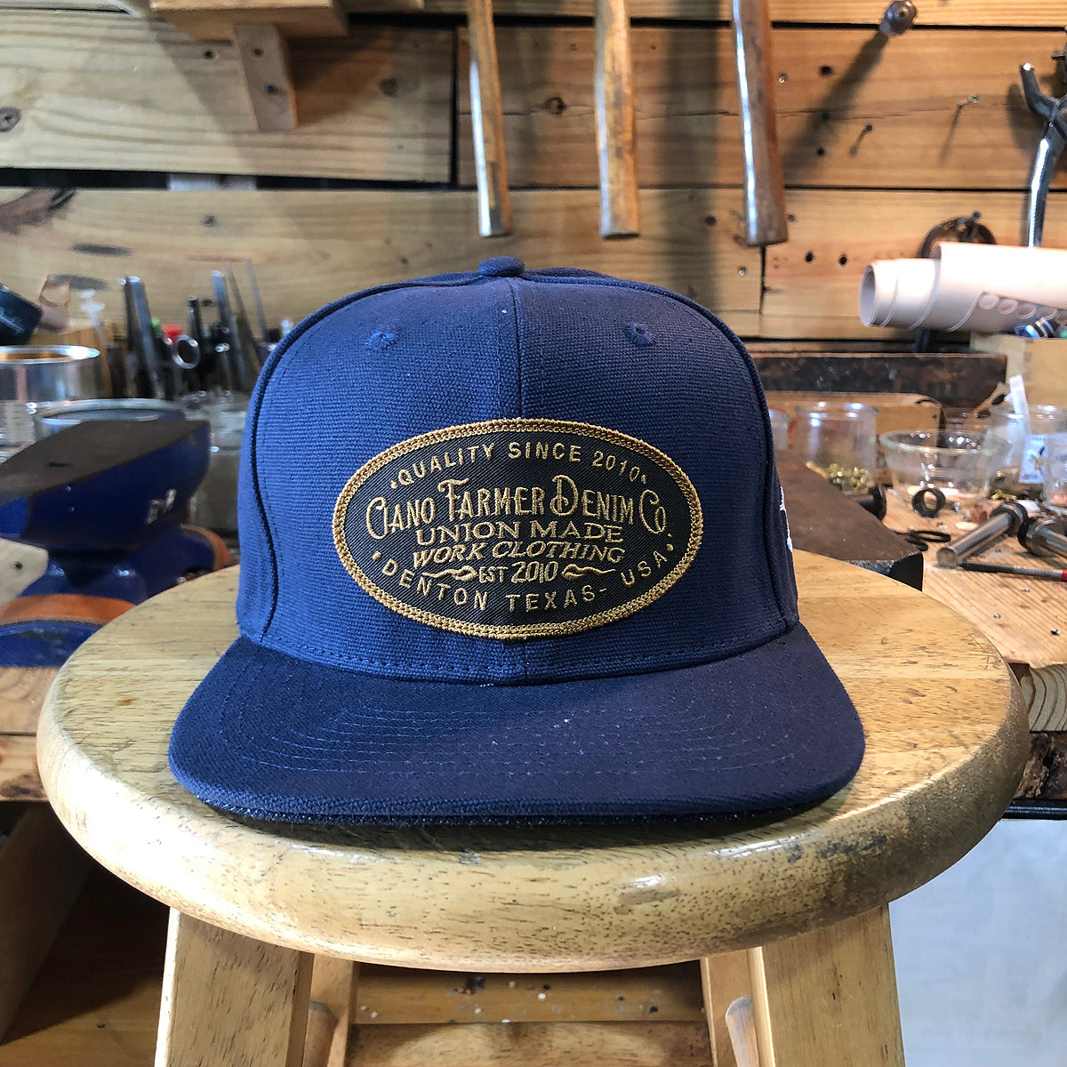 18oz USA NAVY Duck Canvas Snapback HAT CFDCo Shop Patch