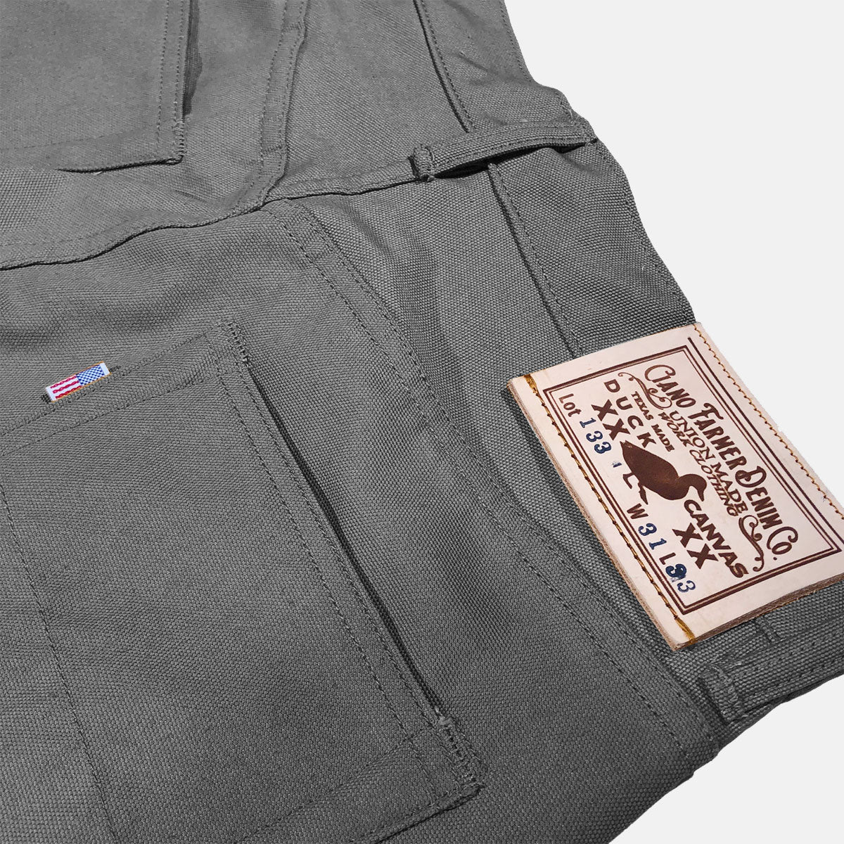 12oz Duck Canvas Gray 5 POCKET Version